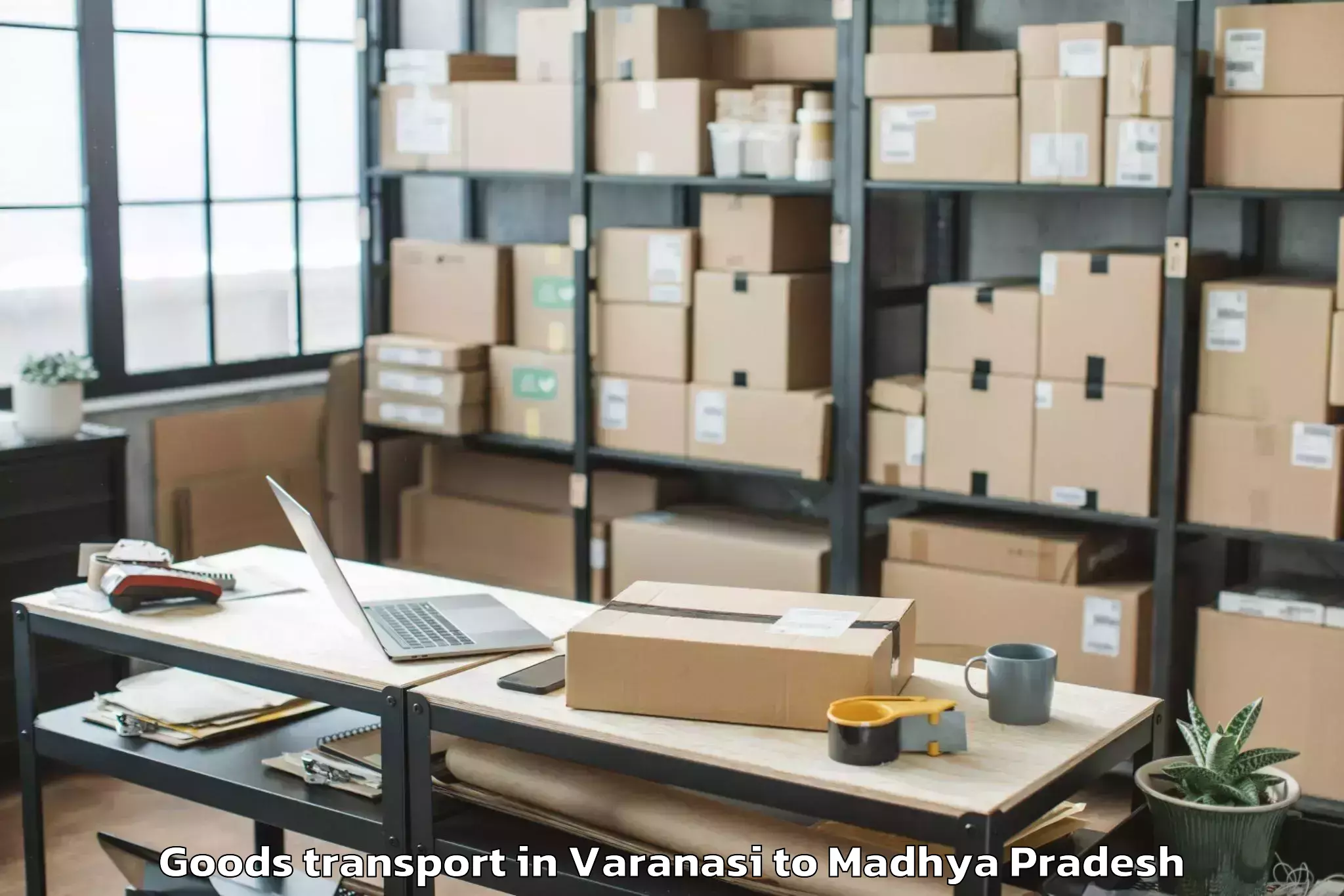 Reliable Varanasi to Kailaras Goods Transport